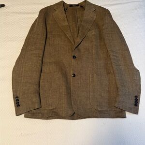 New w/o Tags Todd Snyder Herringbone Linen Brown Blazer